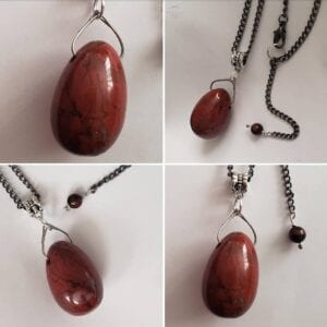 RED JASPER EGG NECKLACE