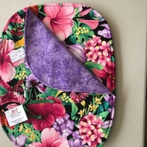 Set of 6 Hand Sewn Floral Oval Placemats
