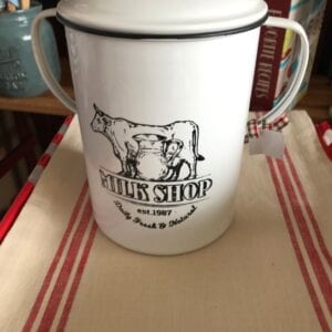 Farm House style white metal container