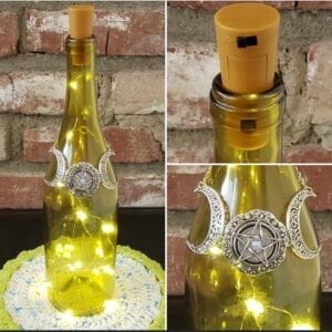 TRIPLE MOON WINE BOTTLE LIGHG