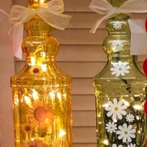 Lighted bottle green