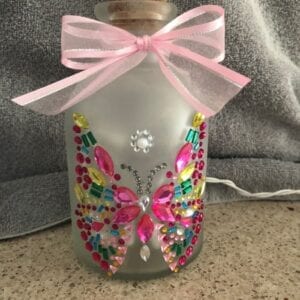 Lighted bottle buttefly
