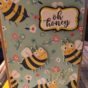 Handmade Greeting card honey bee