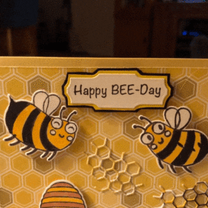 Handmade Greeting card honey bee