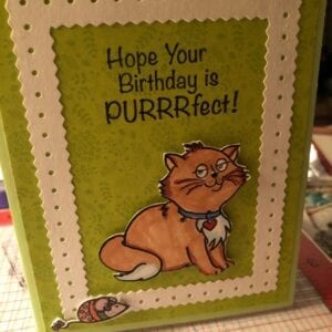 Handmade Greeting card cat