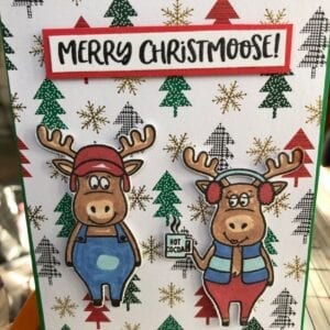 Handmade Greeting card Xmas 2 Deer