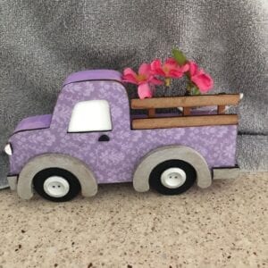 Wooden truck lavendar