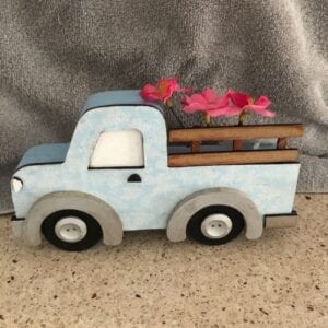 Wooden truck lt blue