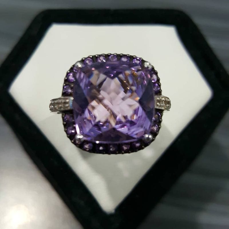 Amethyst & White Topaz Ring - Image 3