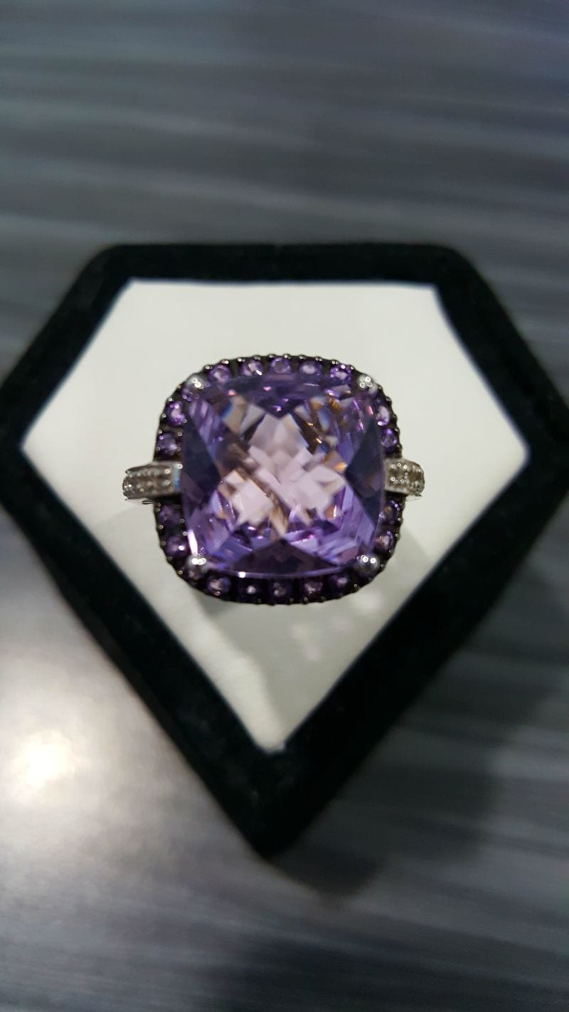 Amethyst & White Topaz Ring - Image 2
