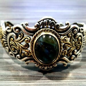 Carolyn Pollock Labradorite Two Tone Cuff