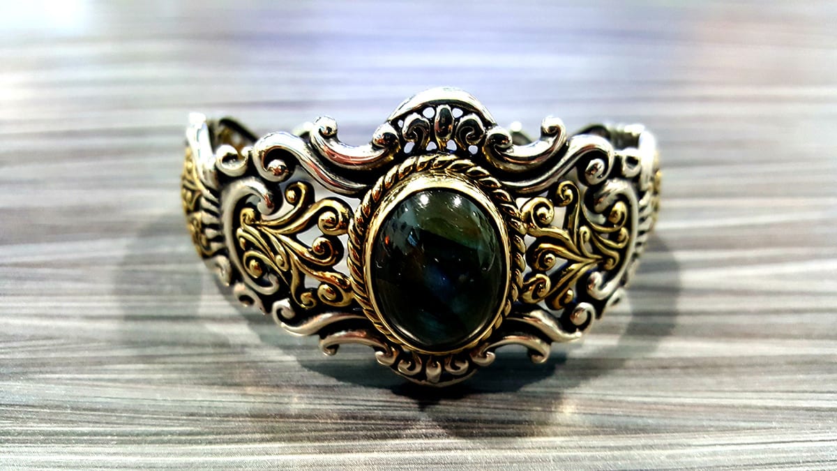 Carolyn Pollock Labradorite Two Tone Cuff