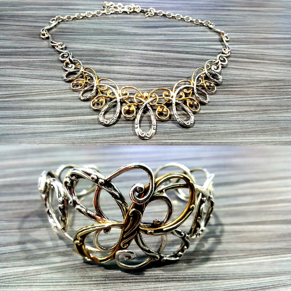 Carolyn Pollock Two Tone Necklace - Image 2