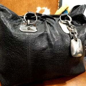 Donna Karen Black Leather Tote