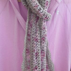 Grey/Pink Scarf