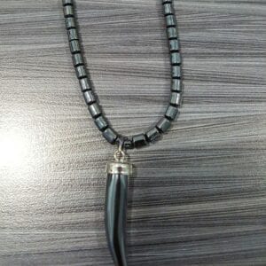 Hematite Tusk Necklace