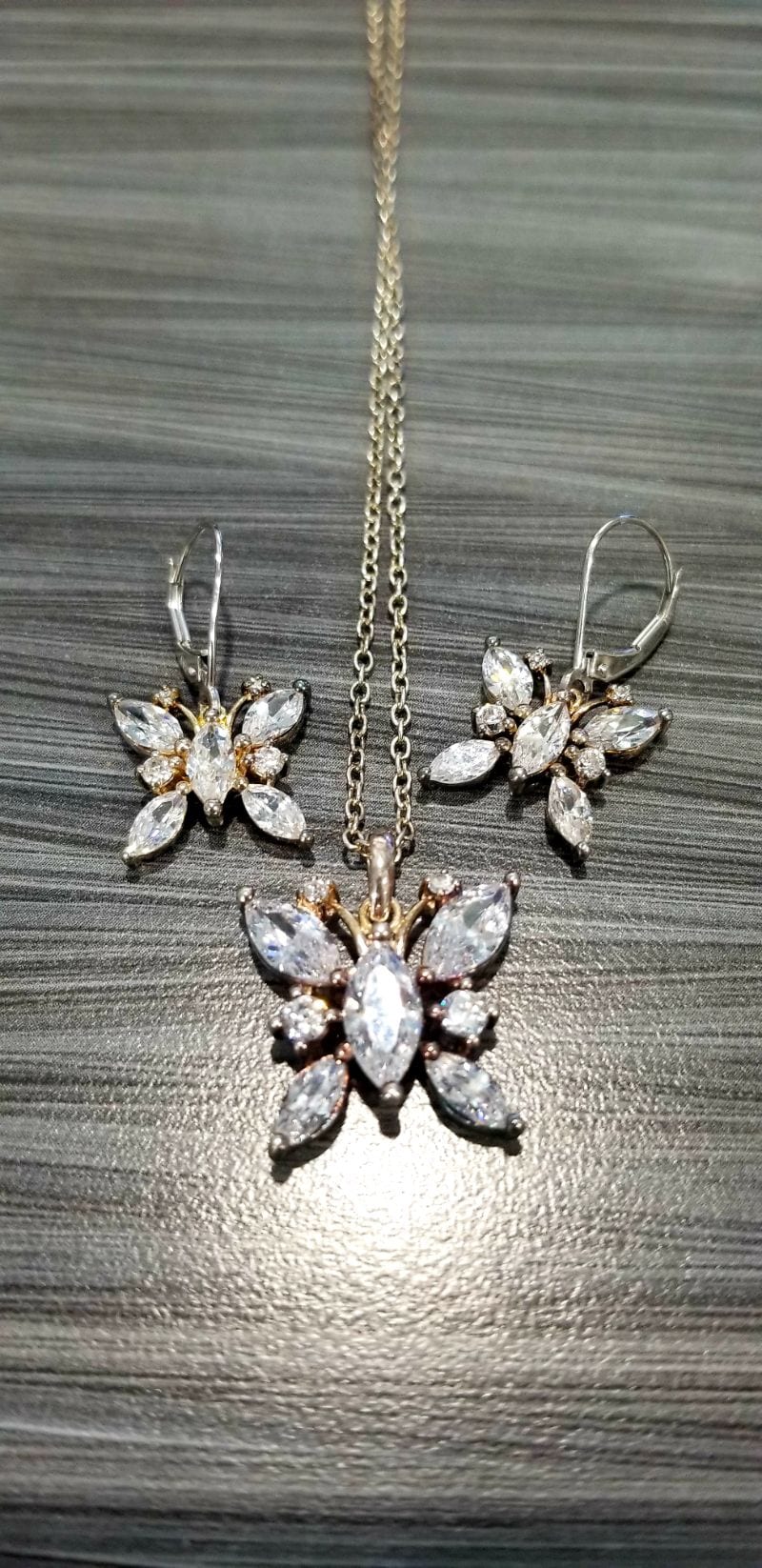 Lenox Butterfly Necklace & Earring Set - Image 2