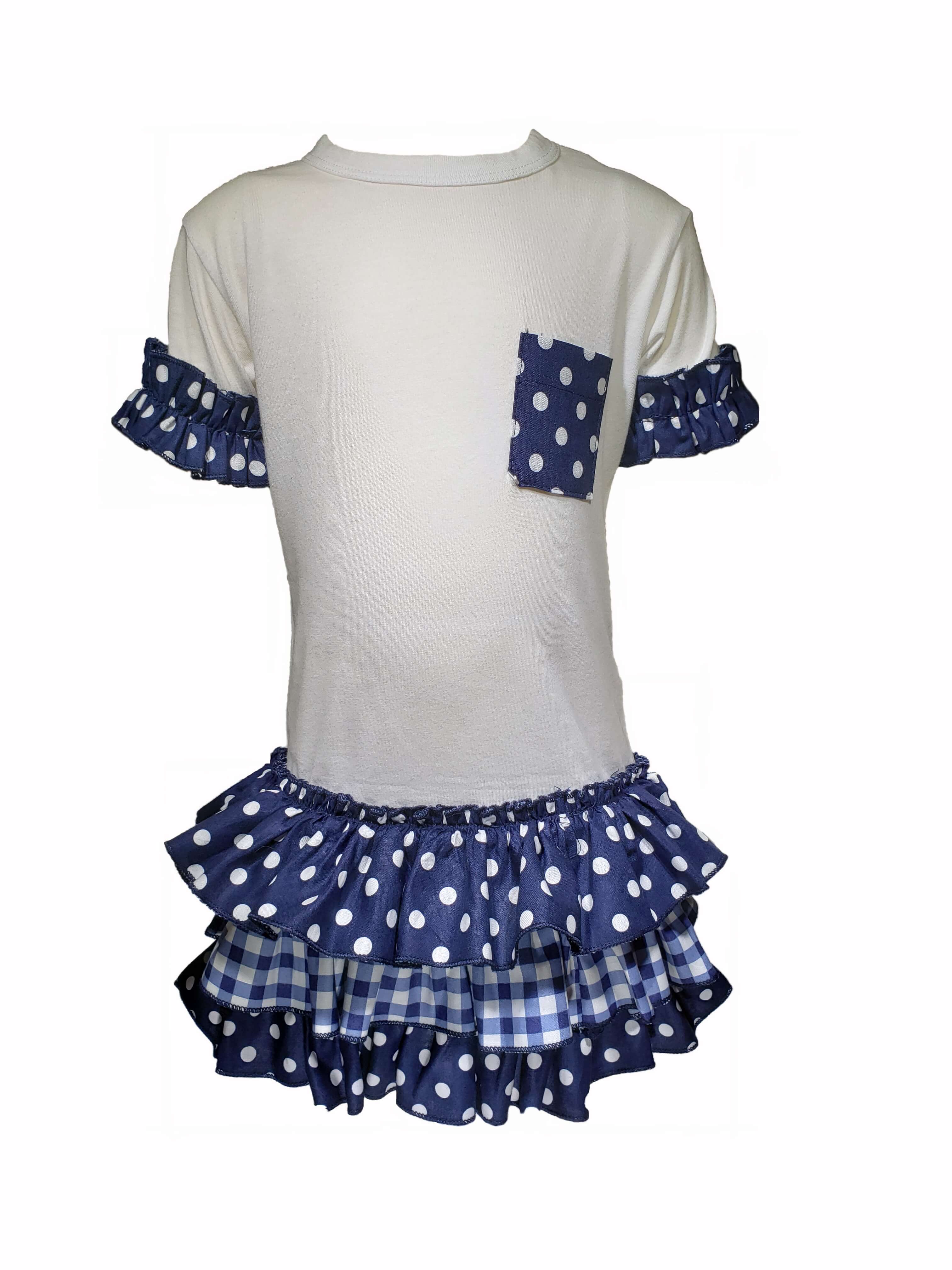 Navy& white T-shirt Dress/Top