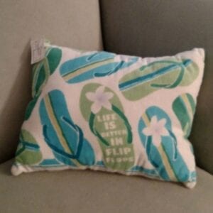 Pillow with flipflops
