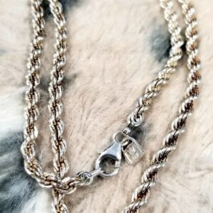 Silver Rope Chain Necklace