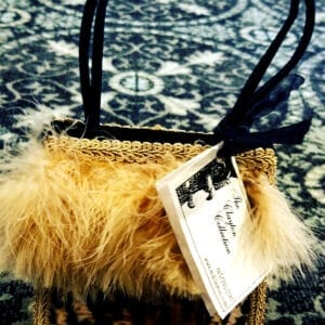 Ted Clayton Animal Print & Feather Handbag