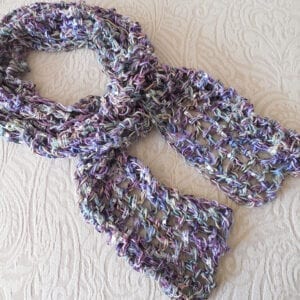 Purple spring scarf.
