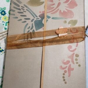 hummingbird and flower junk journal