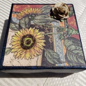 sunflower mixed media on canvas