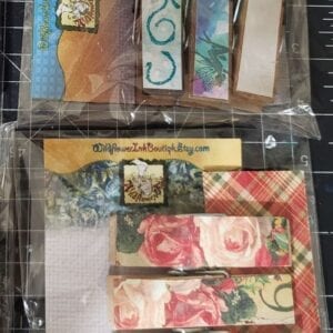 red floral clothespin magnet pack of 3