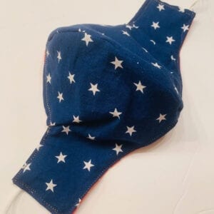 Blue & White Stars Patriotic Face Mask