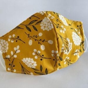 Yellow Flower Design Mask