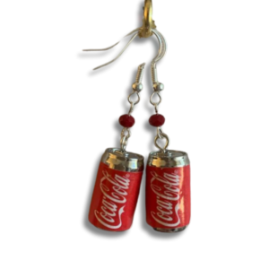 Handmade Coca Cola earrings