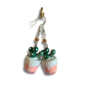 Handmade cactus earrings