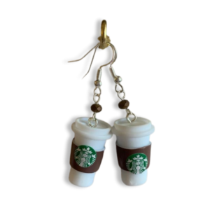 Handmade Starbucks earrings